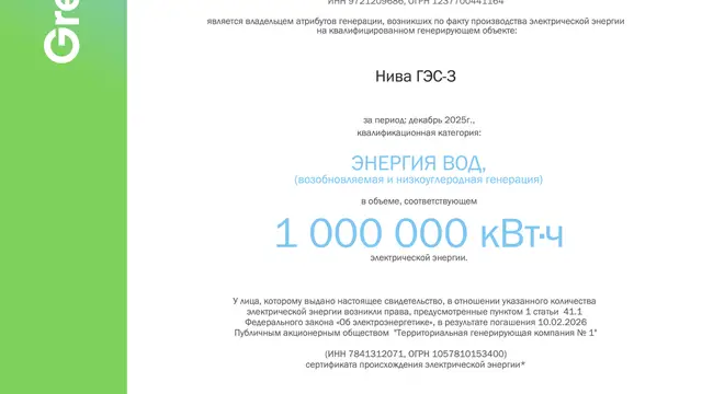 2 млн кВт-ч чистой энергии!